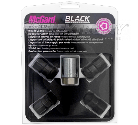 Podľa rozmeru McGard Matky bezpečnostné čierne M12x1,5x37 24137 kužeľ čierne