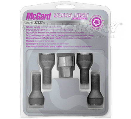 Další produkty McGard Šrouby bezpečnostní ultra M14x1,5x26,7 28018SL koule